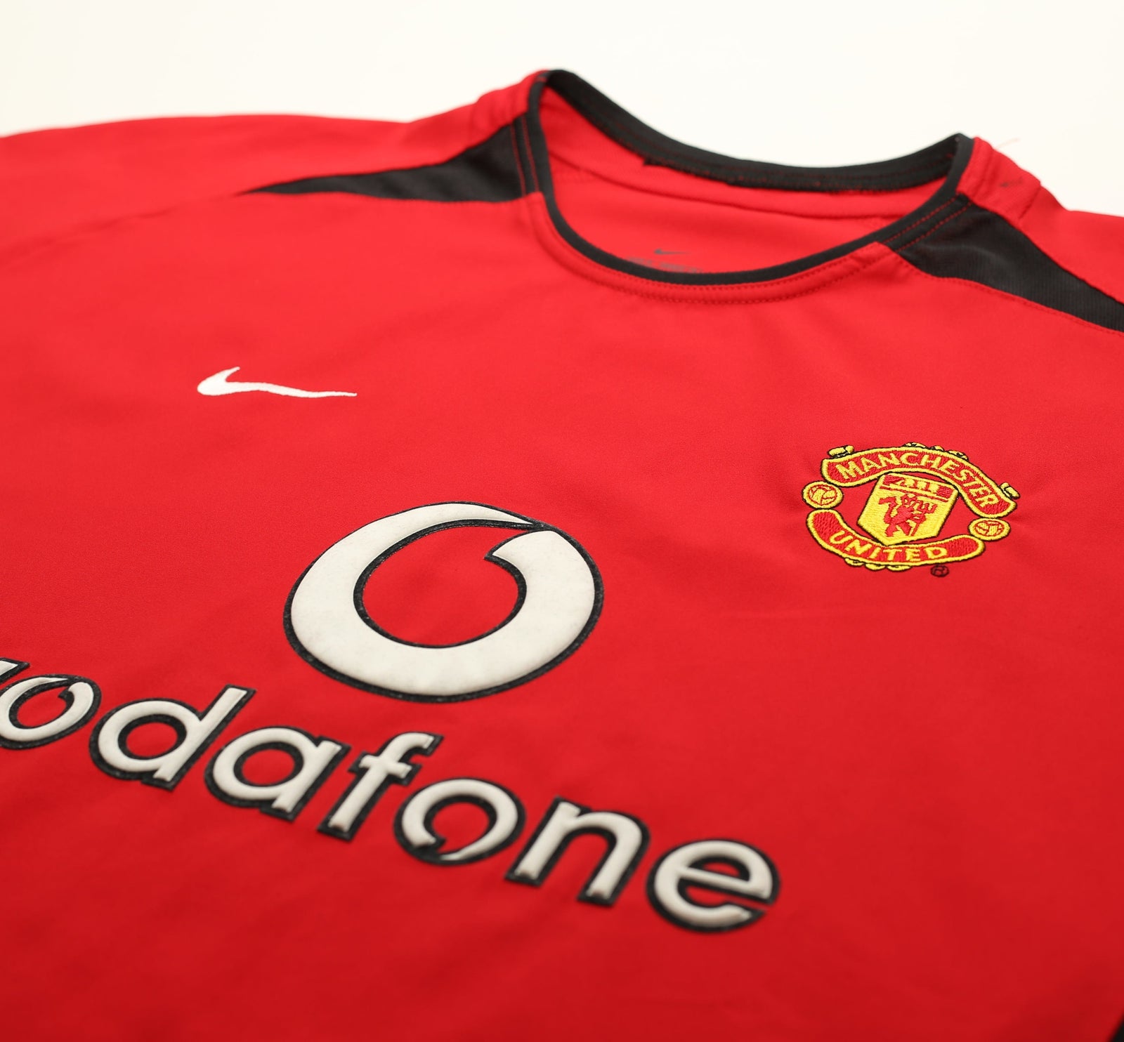 2002/04 BECKHAM #7 Manchester United Vintage Nike UCL Home Football Shirt (M)