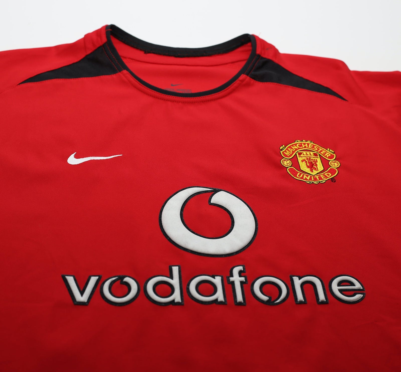 2002/04 BECKHAM #7 Manchester United Vintage Nike UCL Home Football Shirt (M)