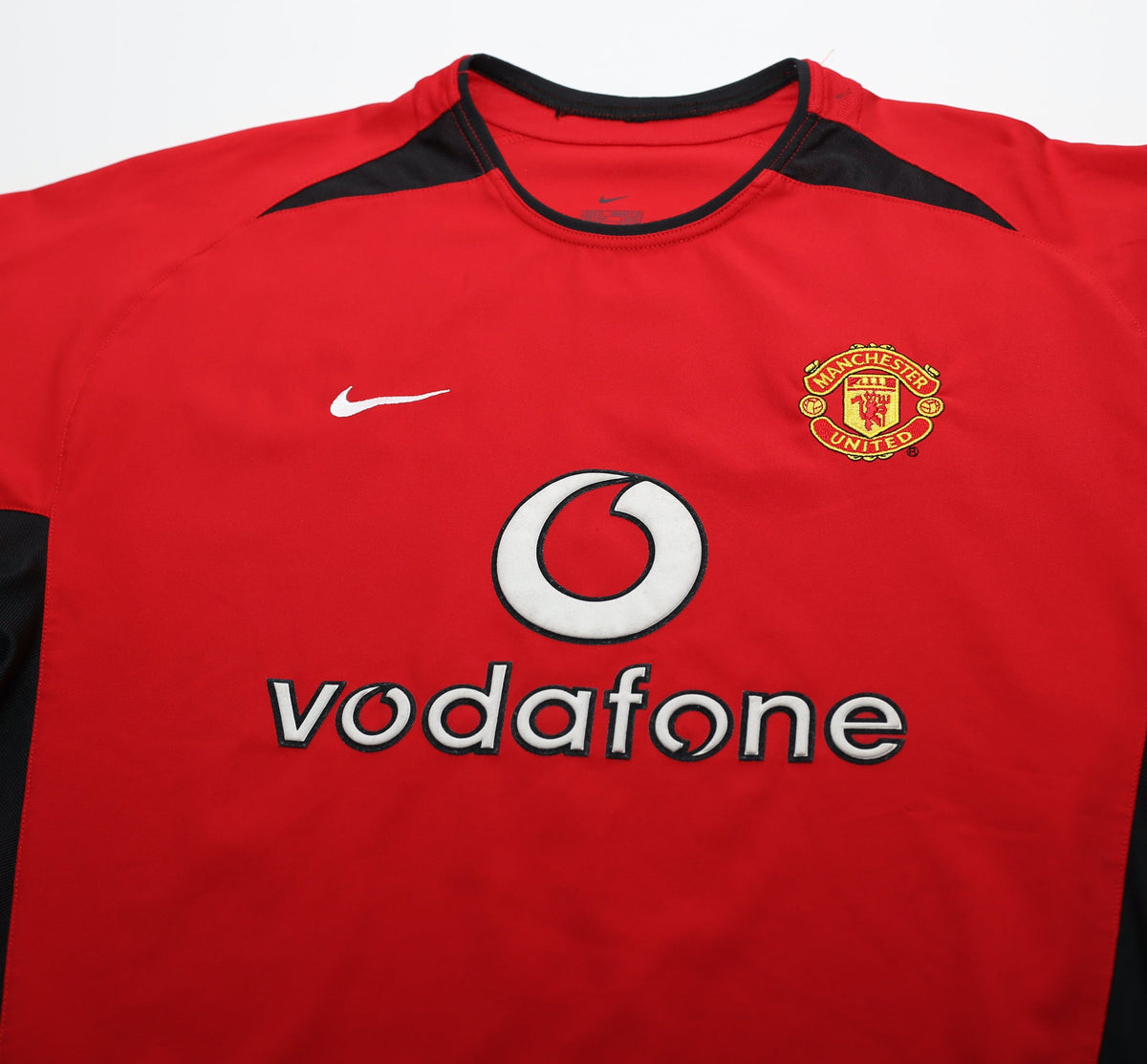 2002/04 BECKHAM #7 Manchester United Vintage Nike UCL Home Football Shirt (M)