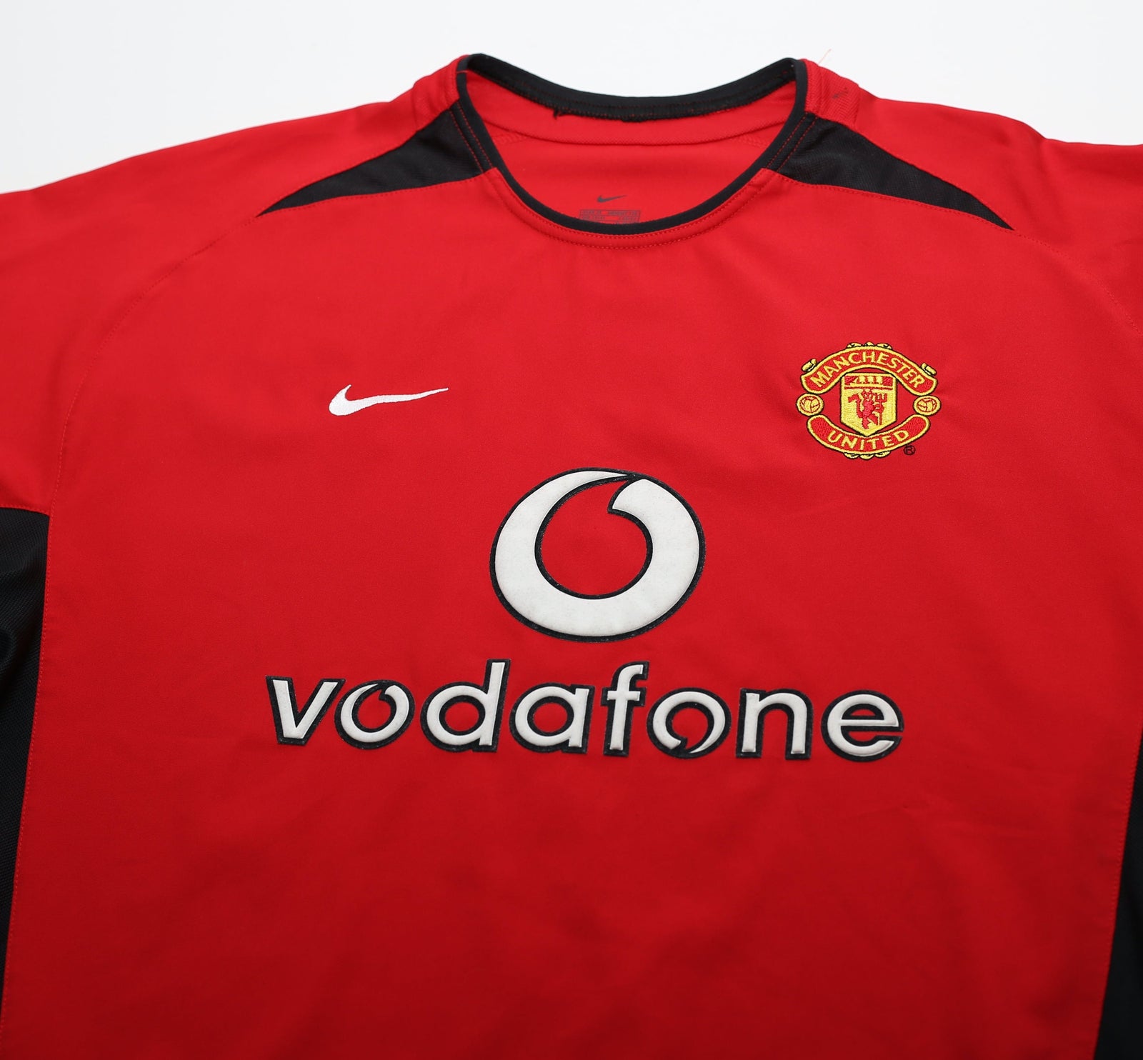2002/04 BECKHAM #7 Manchester United Vintage Nike UCL Home Football Shirt (M)