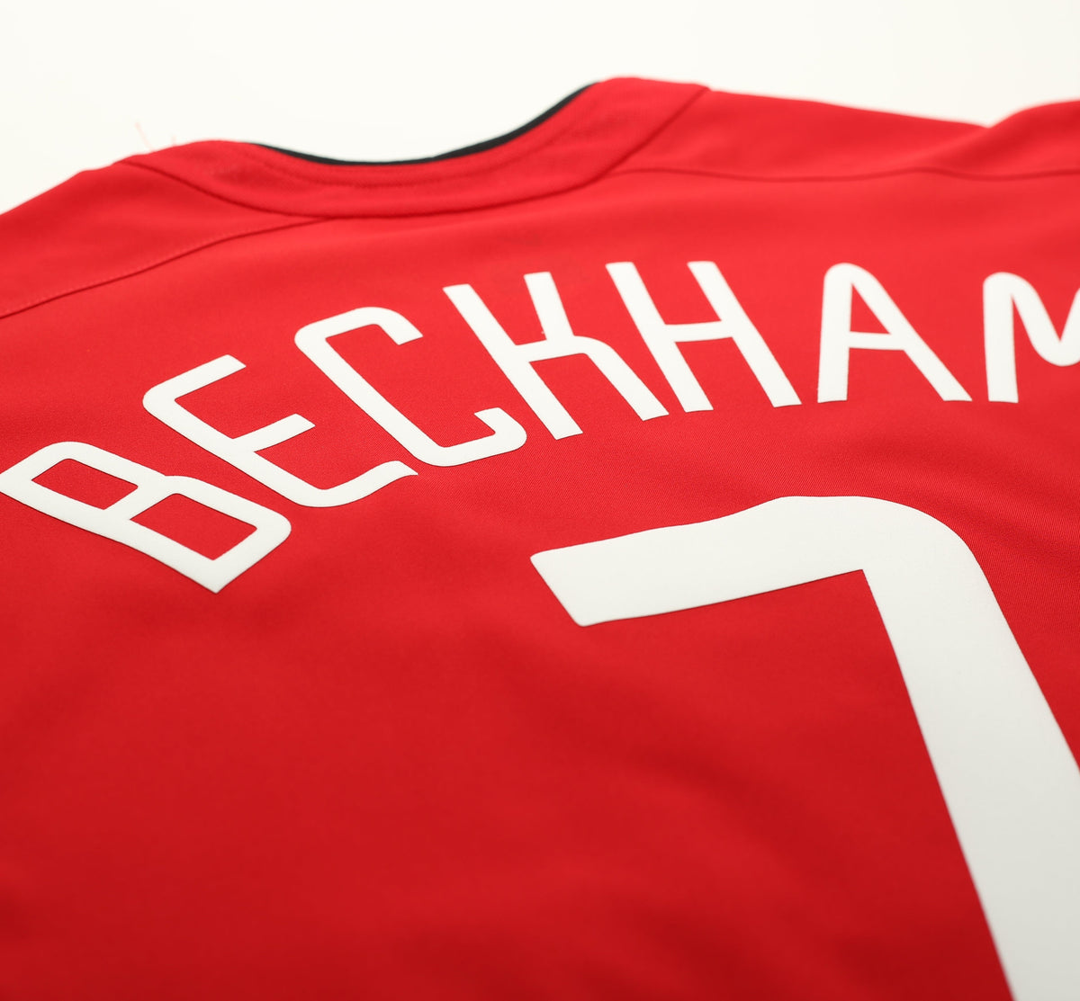 2002/04 BECKHAM #7 Manchester United Vintage Nike UCL Home Football Shirt (M)