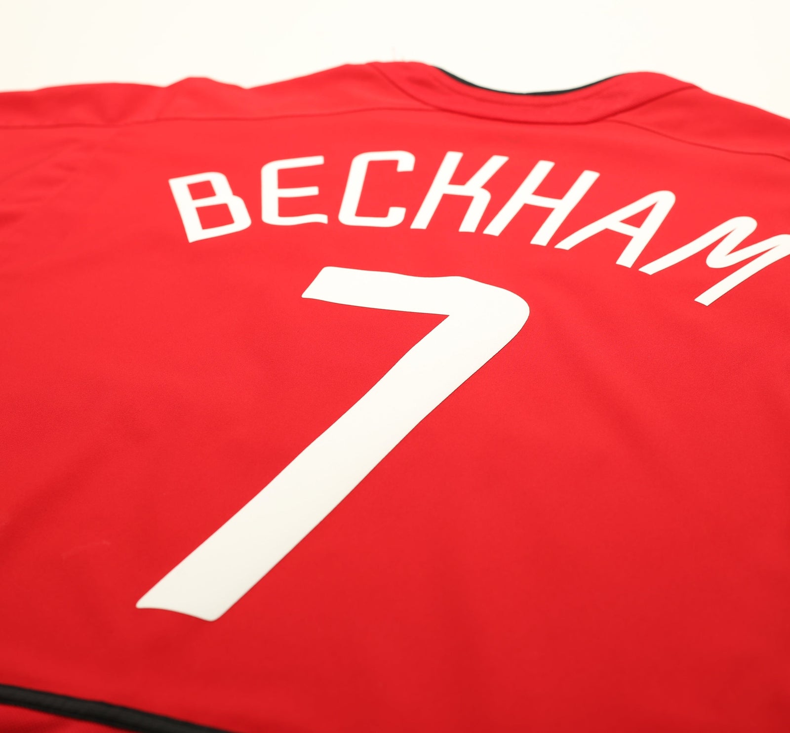 2002/04 BECKHAM #7 Manchester United Vintage Nike UCL Home Football Shirt (M)