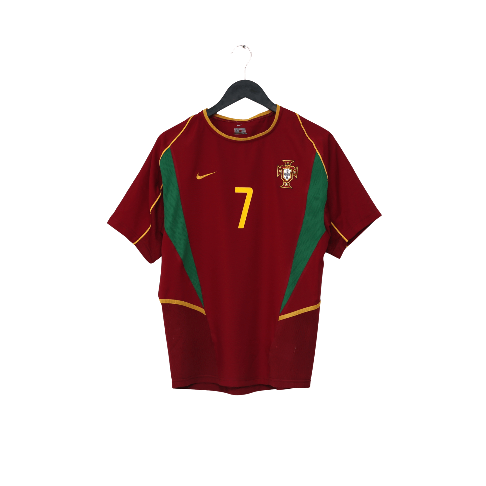 2002/04 Figo #7 Portugal Vintage Nike Home Football Shirt (S)