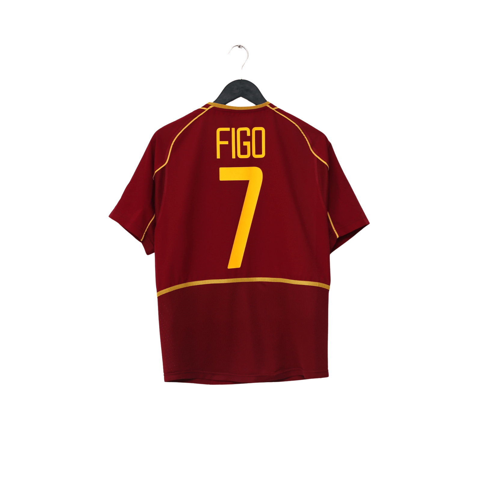 2002/04 Figo #7 Portugal Vintage Nike Home Football Shirt (S)