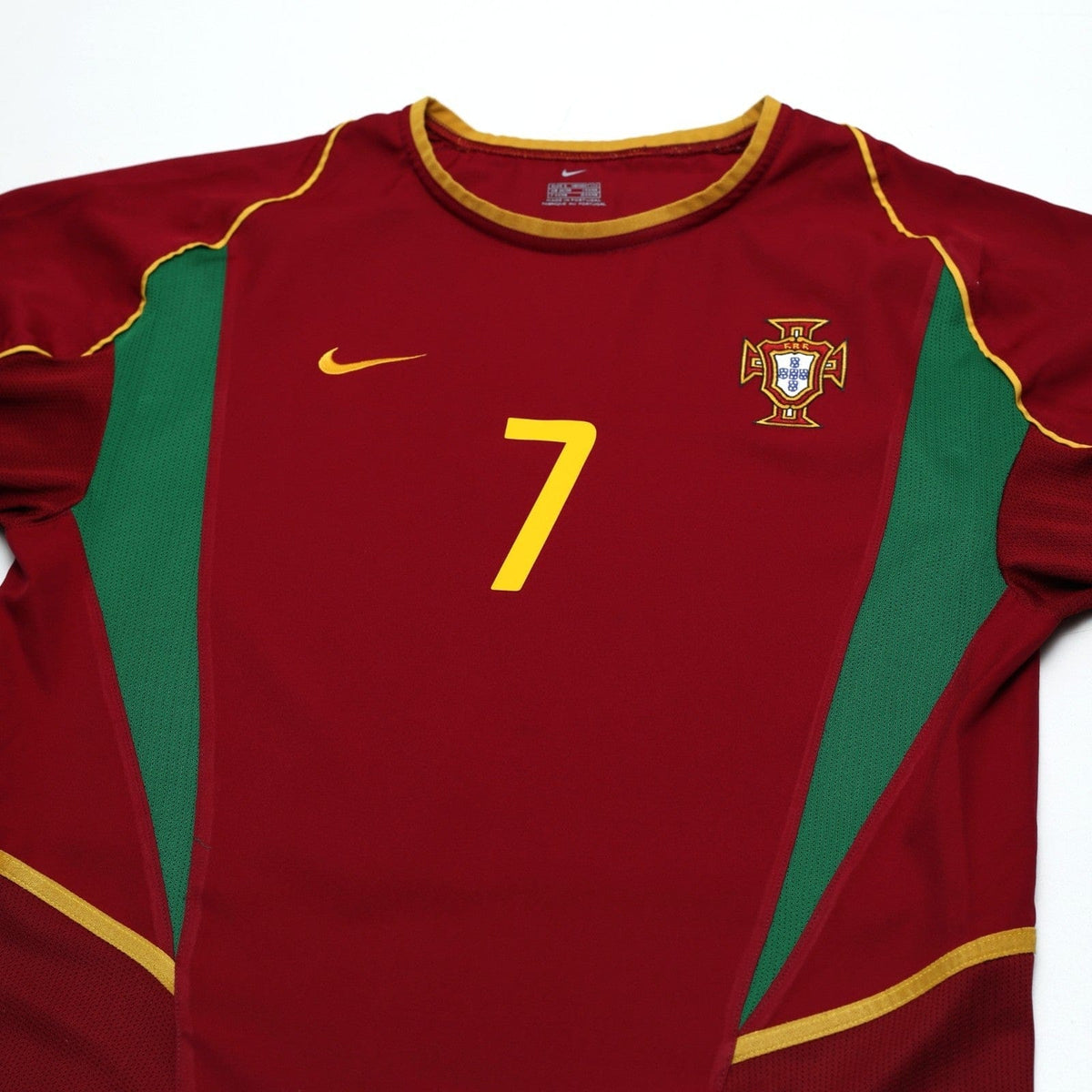 2002/04 Figo #7 Portugal Vintage Nike Home Football Shirt (S)