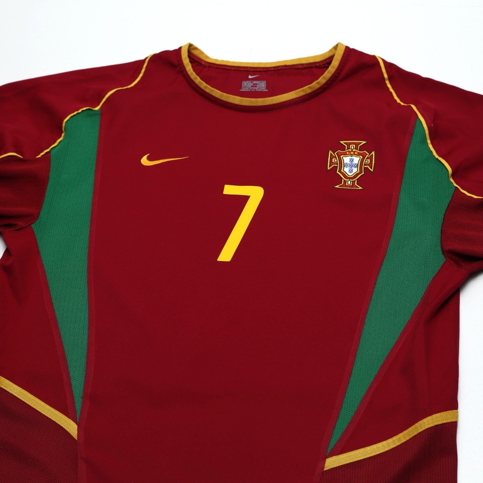 2002/04 Figo #7 Portugal Vintage Nike Home Football Shirt (S)