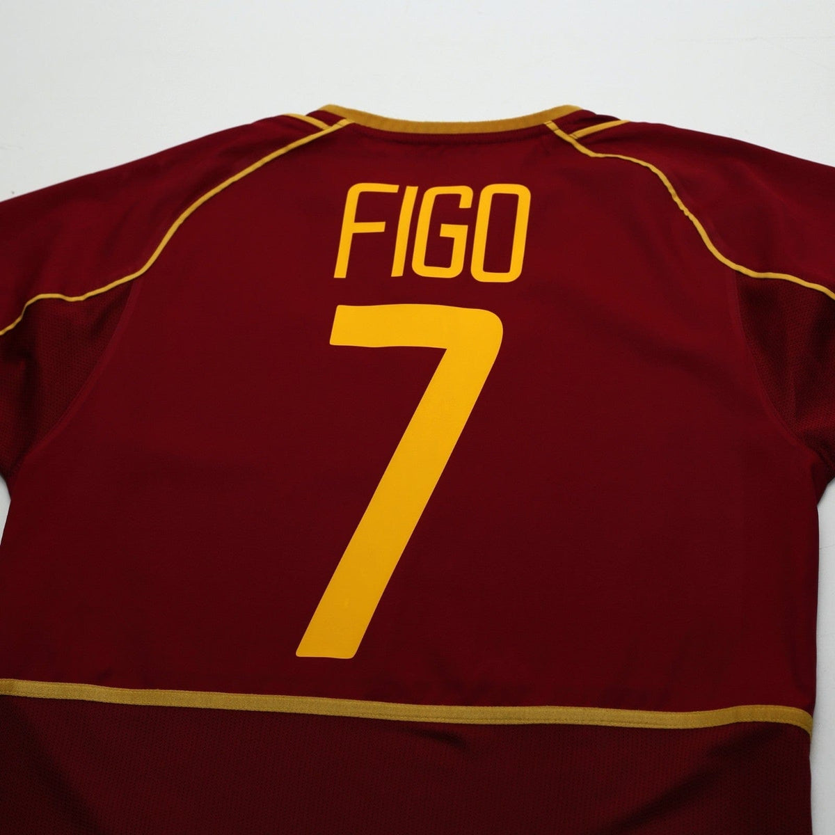 2002/04 Figo #7 Portugal Vintage Nike Home Football Shirt (S)