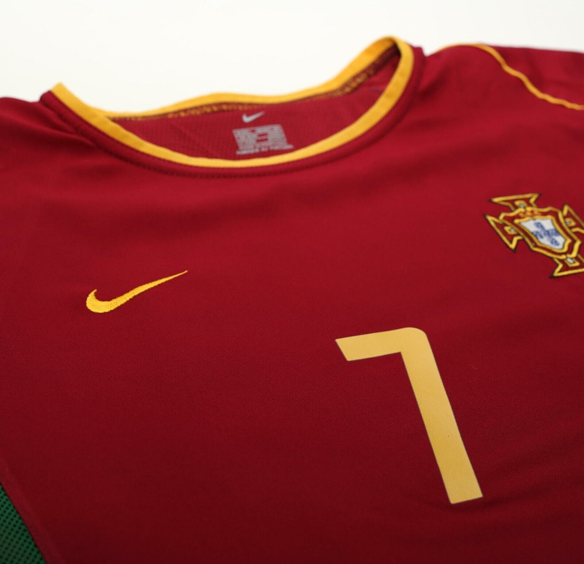 2002/04 FIGO #7 Portugal Vintage Nike Player Issue Spec Home Football Shirt (L)