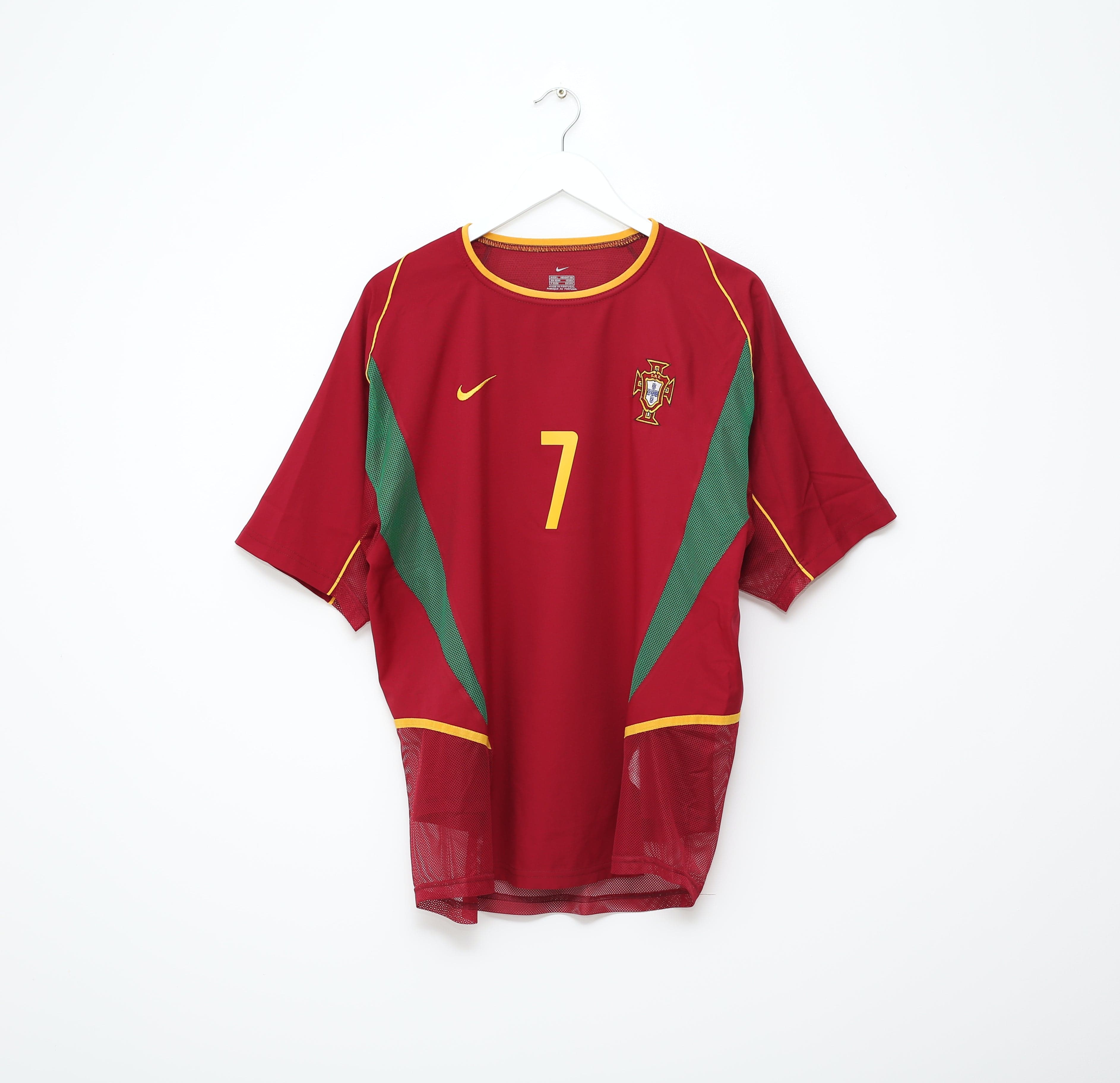2002/04 FIGO #7 Portugal Vintage Nike Player Issue Spec Home Football