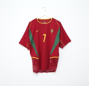 2002/04 FIGO #7 Portugal Vintage Nike Player Issue Spec Home Football Shirt (L)