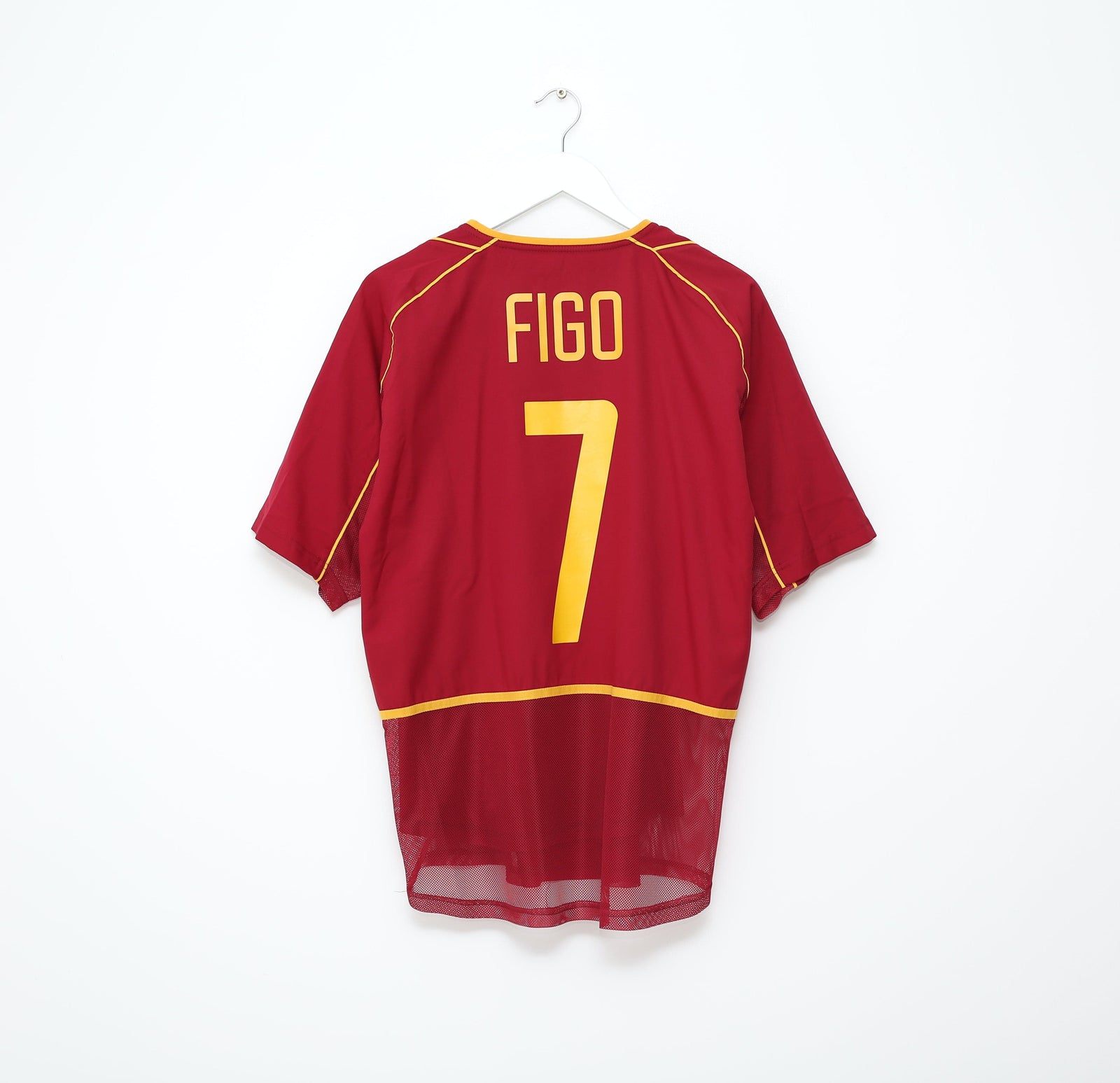 2002/04 FIGO #7 Portugal Vintage Nike Player Issue Spec Home Football Shirt (L)