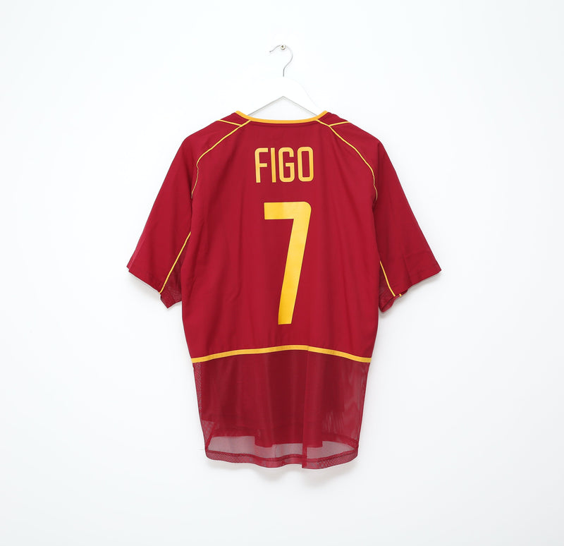 2002/04 FIGO #7 Portugal Vintage Nike Player Issue Spec Home Football Shirt (L)