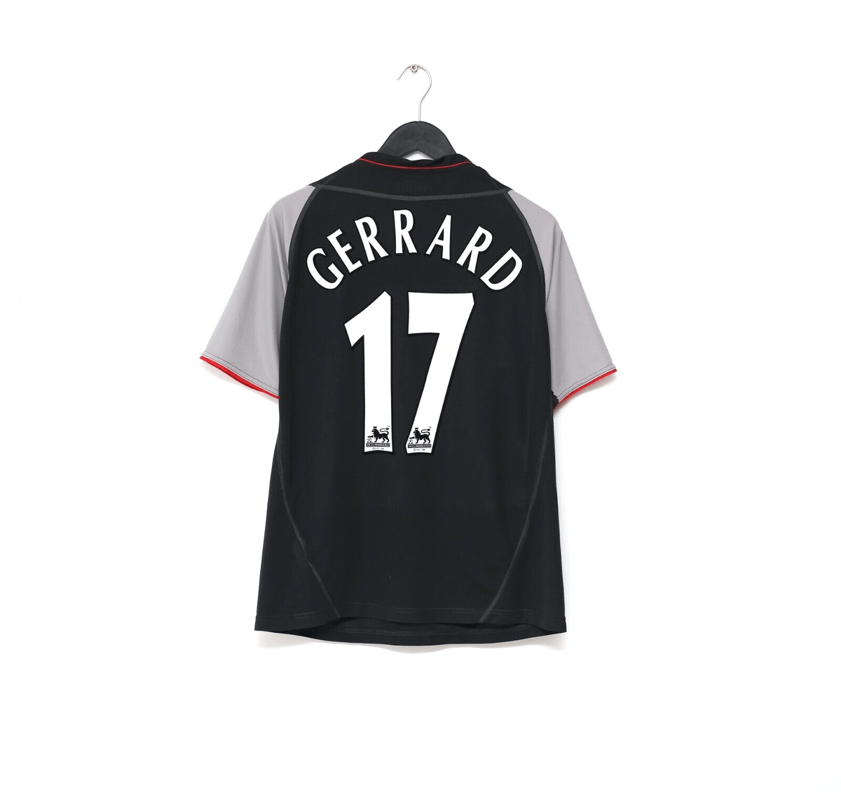 2002/04 GERRARD #17 Liverpool Vintage Reebok Away Football Shirt Jersey (M)