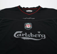 2002/04 GERRARD #17 Liverpool Vintage Reebok Away Football Shirt Jersey (M)