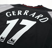 2002/04 GERRARD #17 Liverpool Vintage Reebok Away Football Shirt Jersey (M)