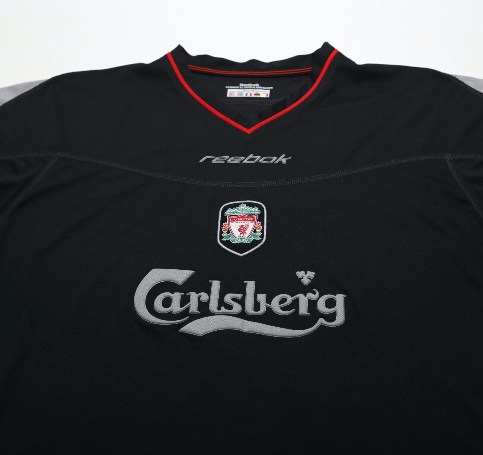 2002/04 GERRARD #17 Liverpool Vintage Reebok Away Football Shirt Jersey (XL)