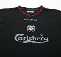2002/04 GERRARD #17 Liverpool Vintage Reebok Away Football Shirt Jersey (XL)