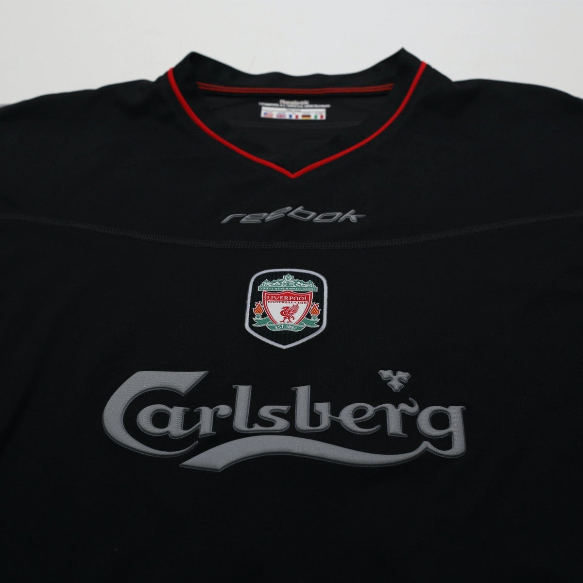 2002/04 Gerrard #17 Liverpool Vintage Reebok Away Football Shirt (L)