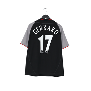 2002/04 Gerrard #17 Liverpool Vintage Reebok Away Football Shirt (L)