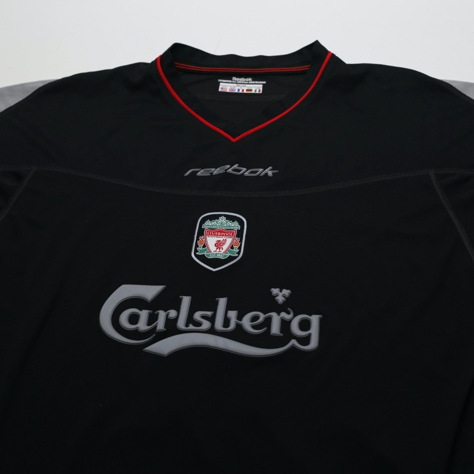 2002/04 Gerrard #17 Liverpool Vintage Reebok Away Football Shirt (L)