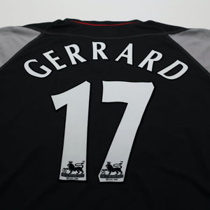 2002/04 Gerrard #17 Liverpool Vintage Reebok Away Football Shirt (L)