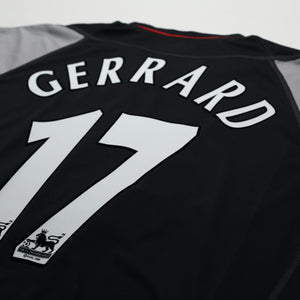 2002/04 Gerrard #17 Liverpool Vintage Reebok Away Football Shirt (L)