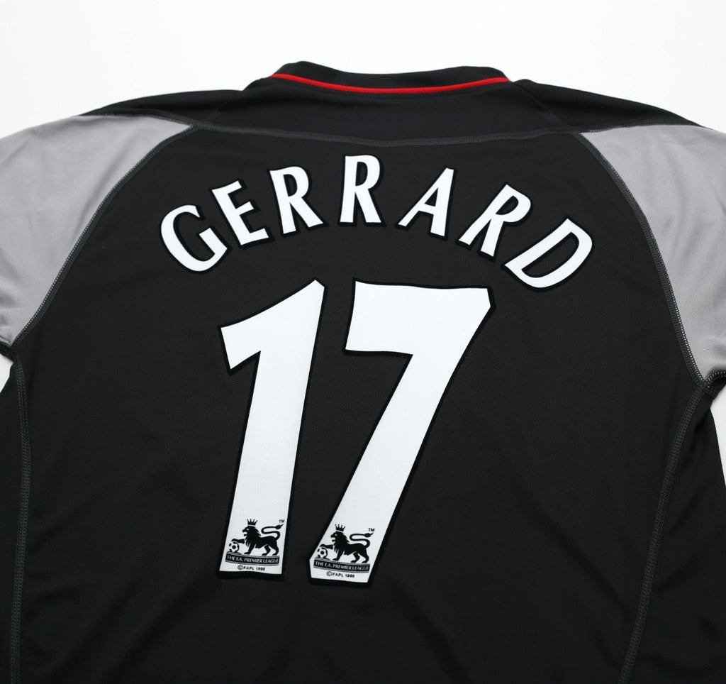 2002/04 GERRARD #17 Liverpool Vintage Reebok Away Football Shirt (M)