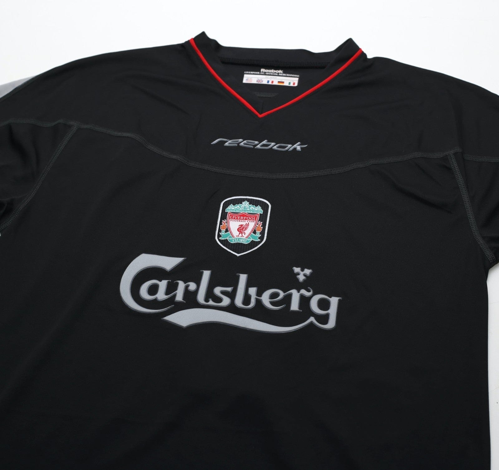 2002/04 GERRARD #17 Liverpool Vintage Reebok Away Football Shirt (M)