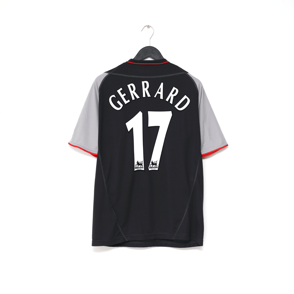 2002/04 GERRARD #17 Liverpool Vintage Reebok Away Football Shirt (M)