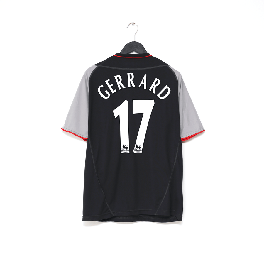 2002/04 GERRARD #17 Liverpool Vintage Reebok Away Football Shirt (M)