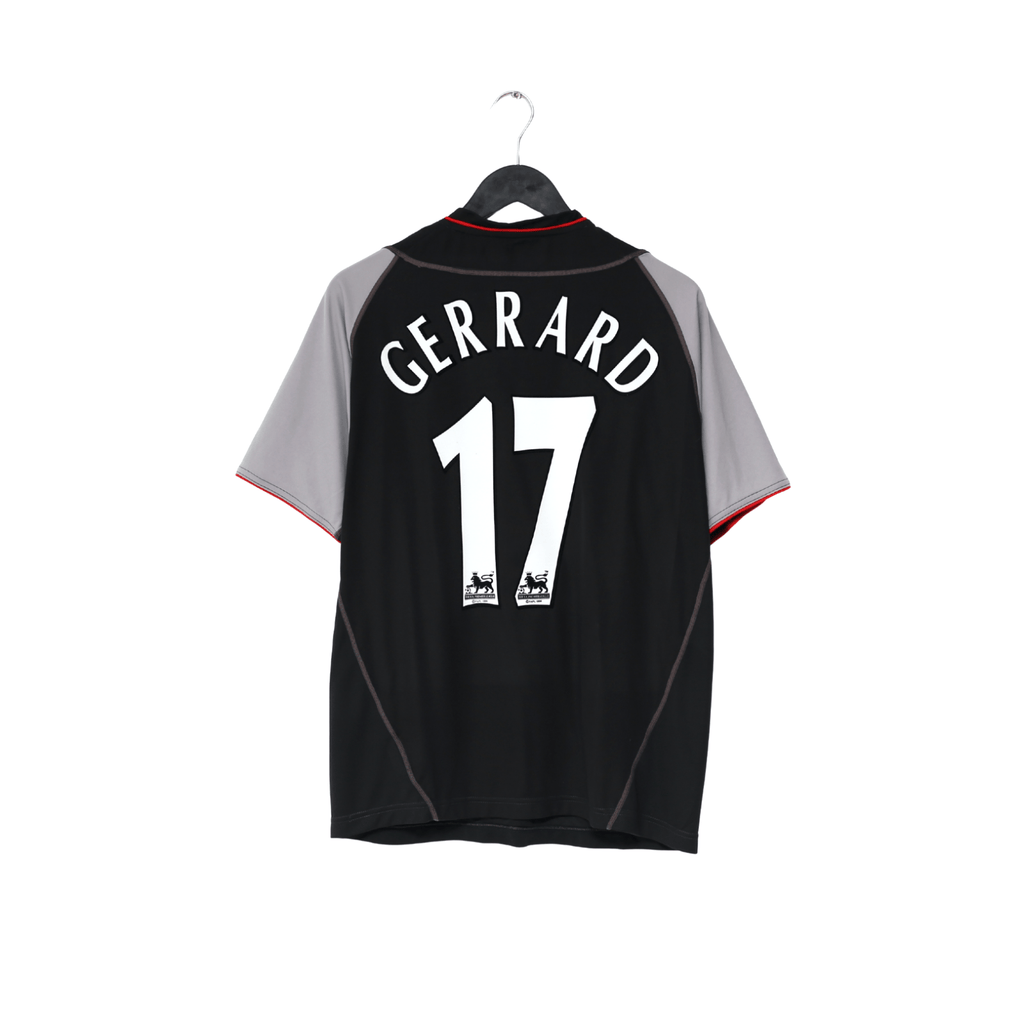 2002/04 GERRARD #17 Liverpool Vintage Reebok Away Football Shirt (M)