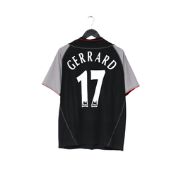 2002/04 GERRARD #17 Liverpool Vintage Reebok Away Football Shirt (M)