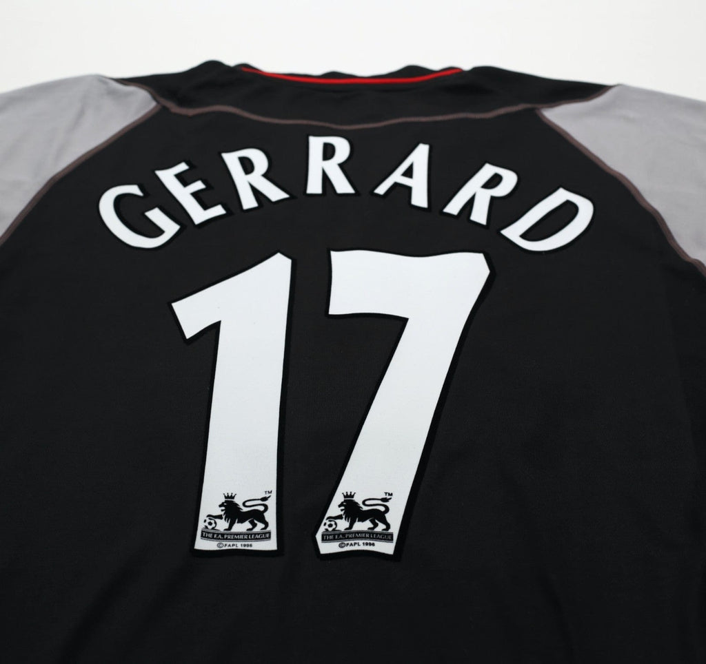 2002/04 GERRARD #17 Liverpool Vintage Reebok Away Football Shirt (M)