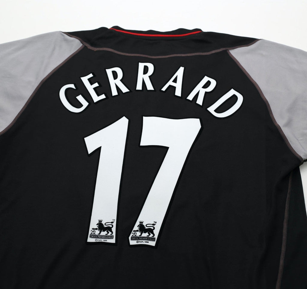 2002/04 GERRARD #17 Liverpool Vintage Reebok Away Football Shirt (M)