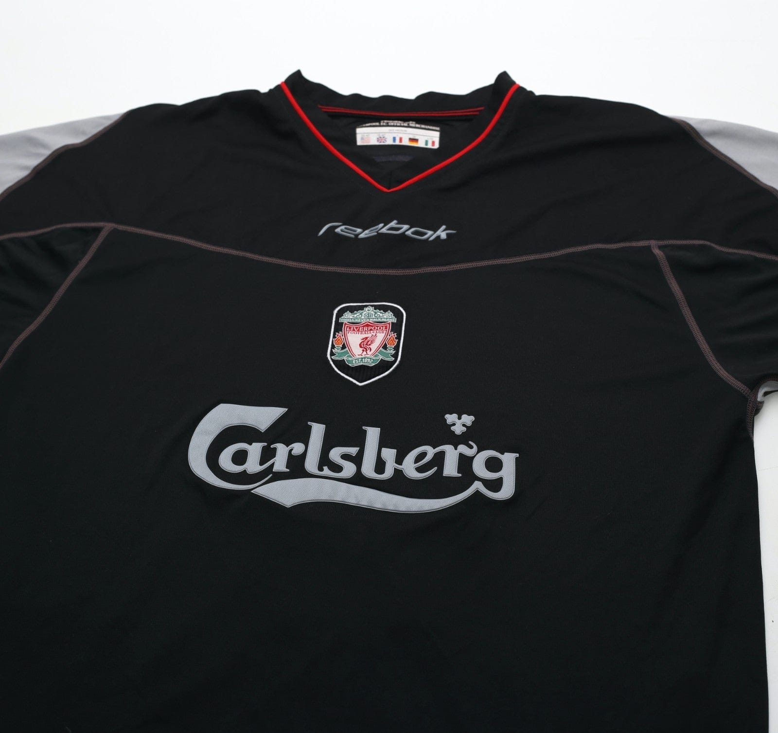 2002/04 GERRARD #17 Liverpool Vintage Reebok Away Football Shirt (M)