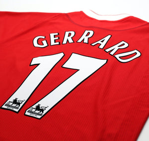 2002/04 GERRARD #17 Liverpool Vintage Reebok Home Football Shirt (M) 38/40