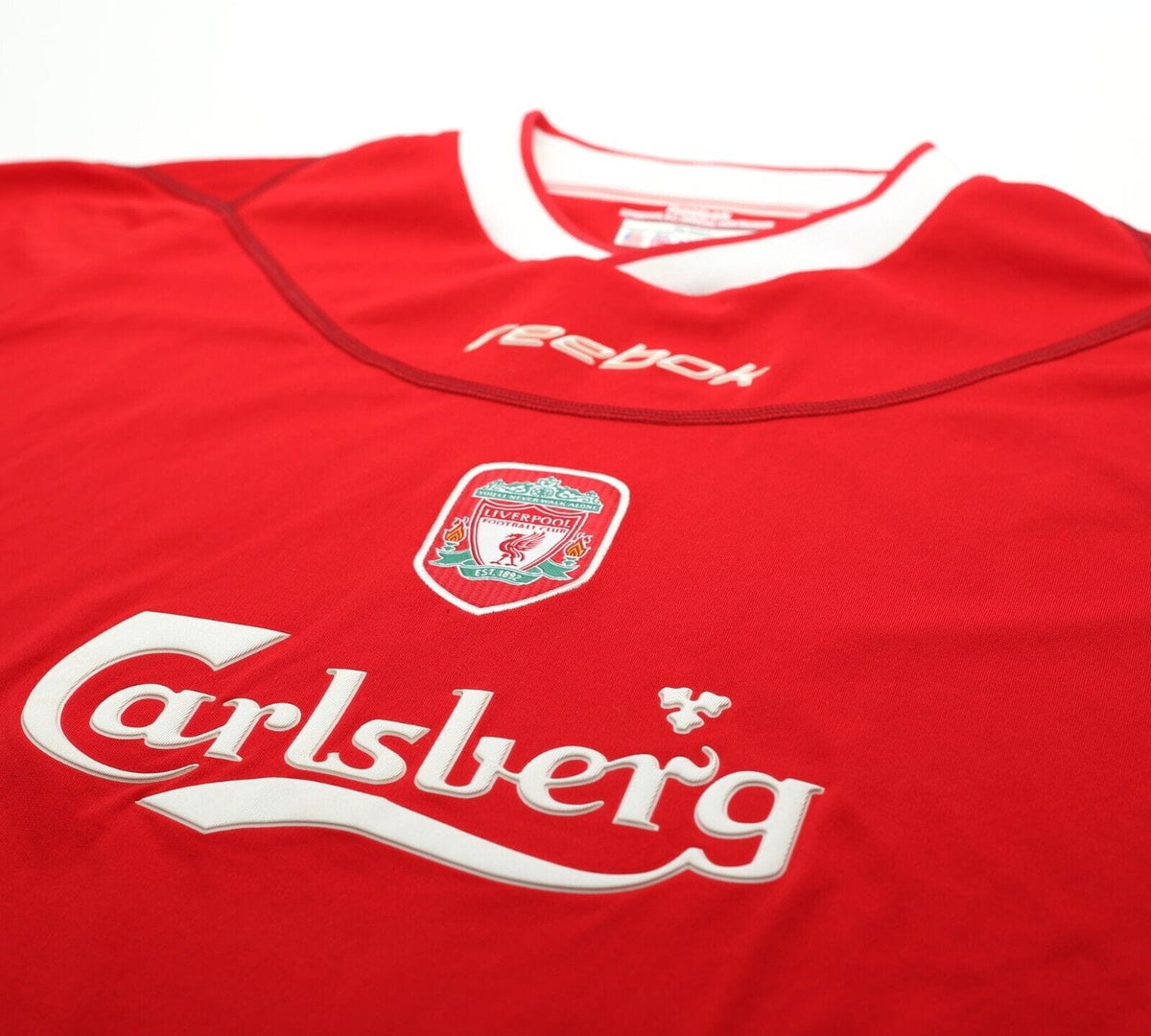 2002/04 GERRARD #17 Liverpool Vintage Reebok Home Football Shirt (M)