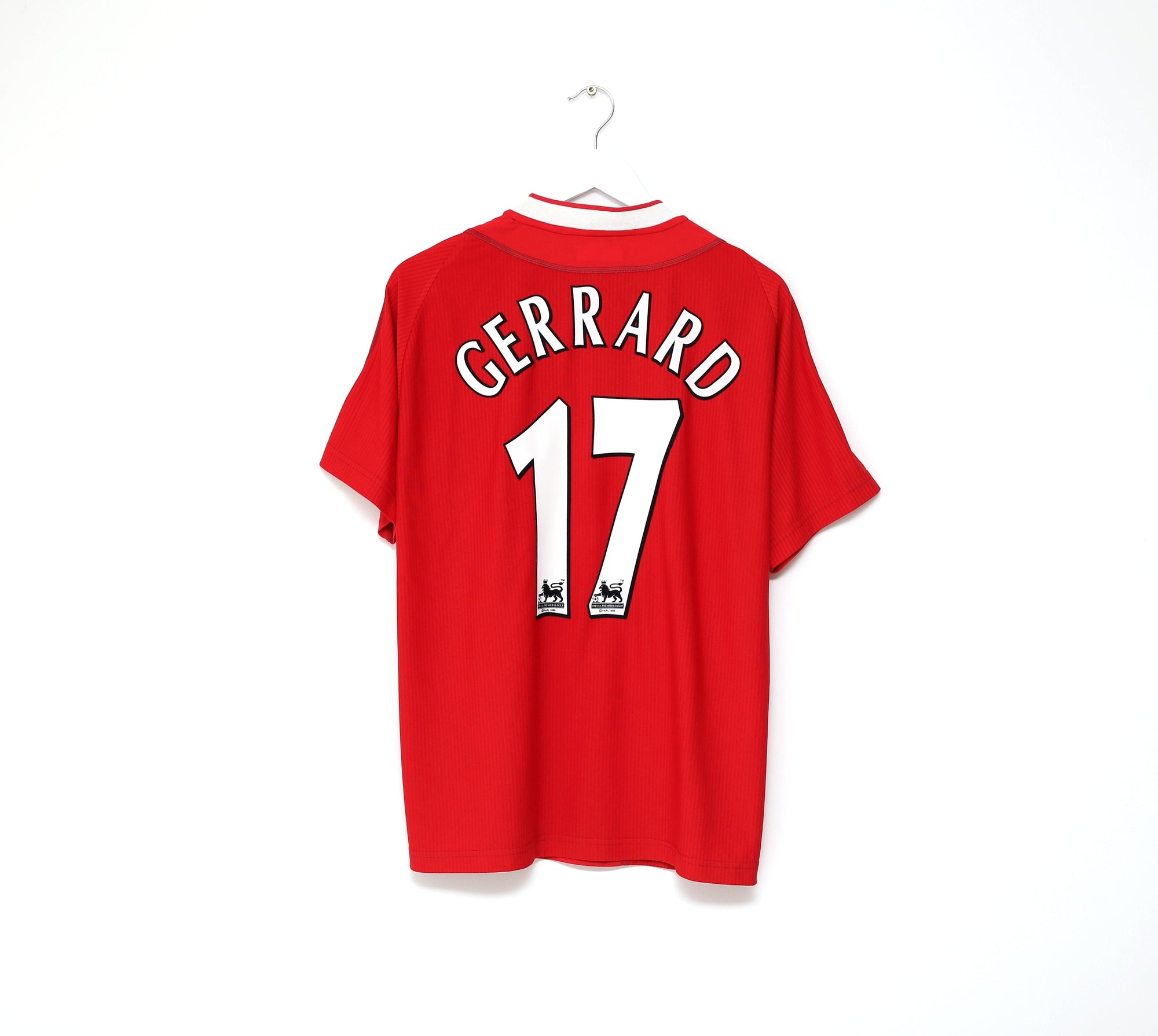 2002/04 GERRARD #17 Liverpool Vintage Reebok Home Football Shirt (M)