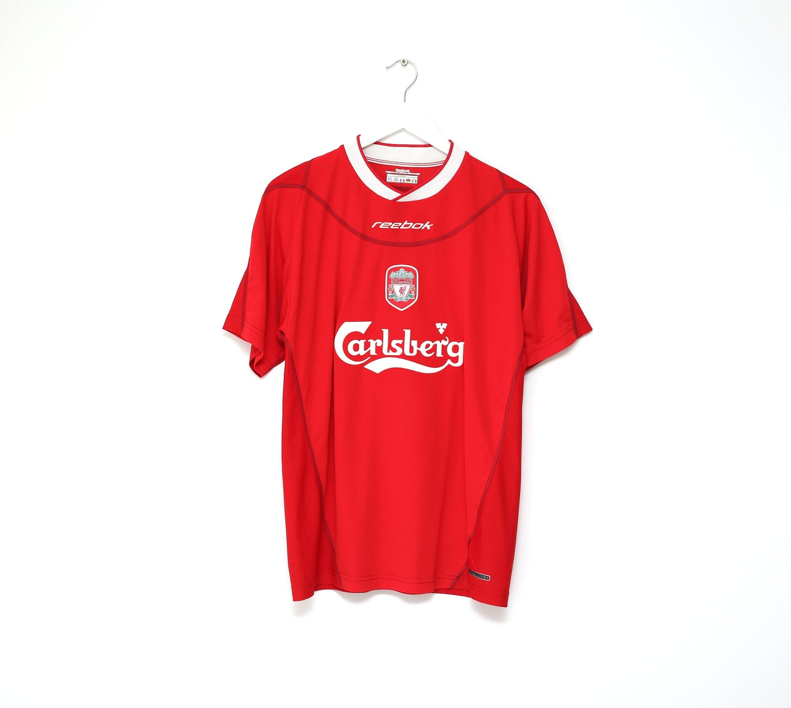 2002/04 GERRARD #17 Liverpool Vintage Reebok Home Football Shirt (M)