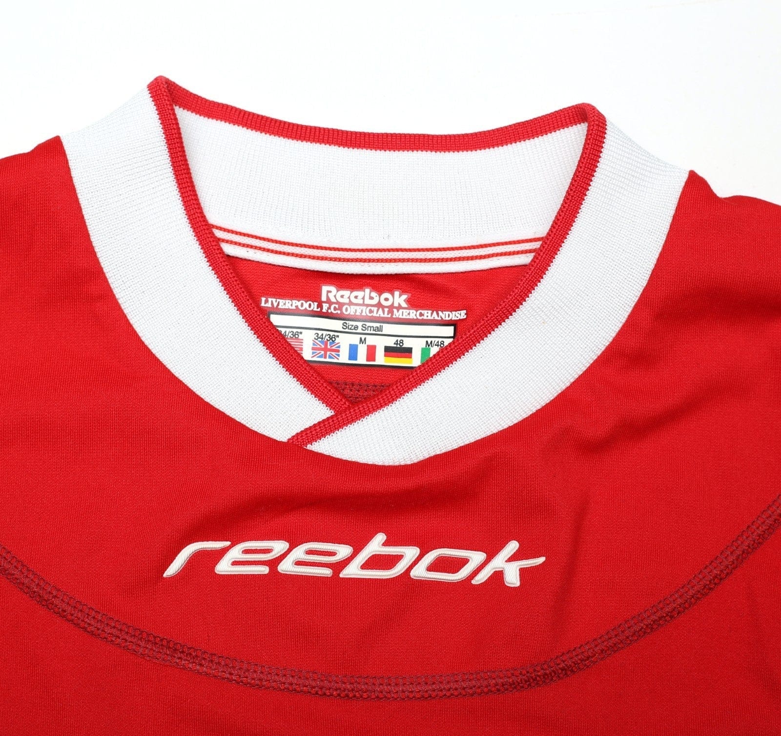 2002/04 GERRARD #17 Liverpool Vintage Reebok Home Football Shirt (S) 34/36