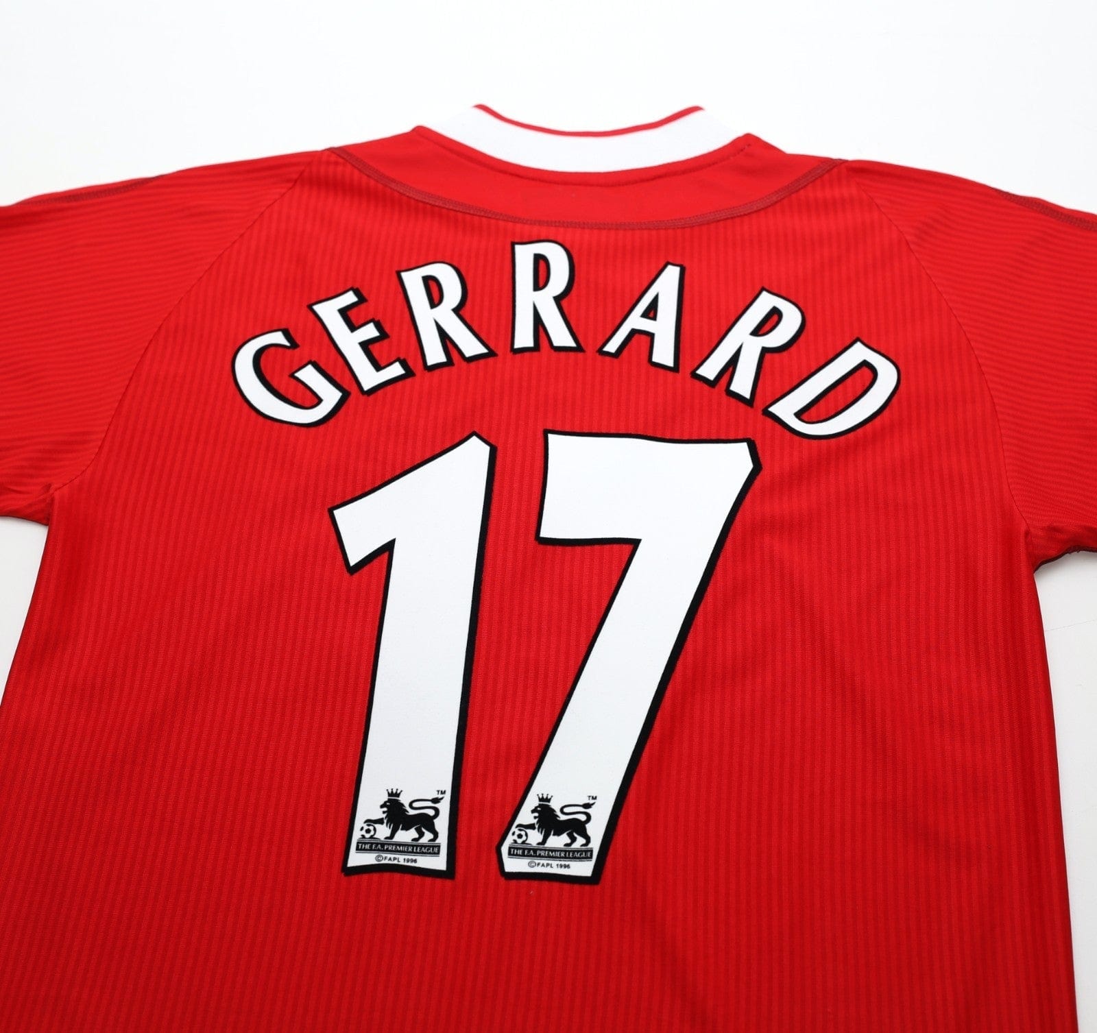 2002/04 GERRARD #17 Liverpool Vintage Reebok Home Football Shirt (S) 34/36
