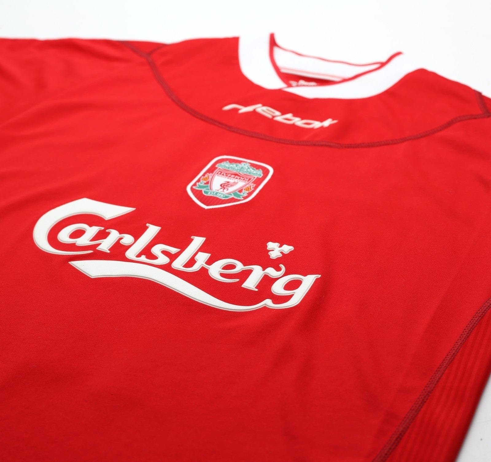 2002/04 GERRARD #17 Liverpool Vintage Reebok Home Football Shirt (S) 34/36