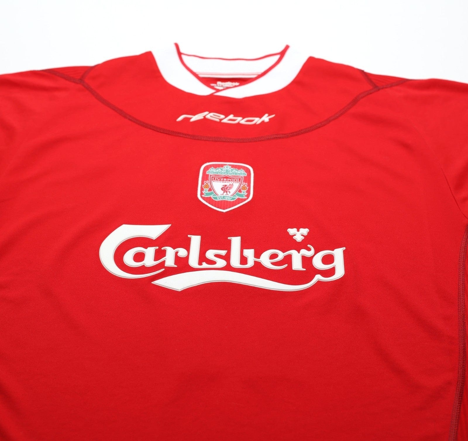 2002/04 GERRARD #17 Liverpool Vintage Reebok Home Football Shirt (S) 34/36