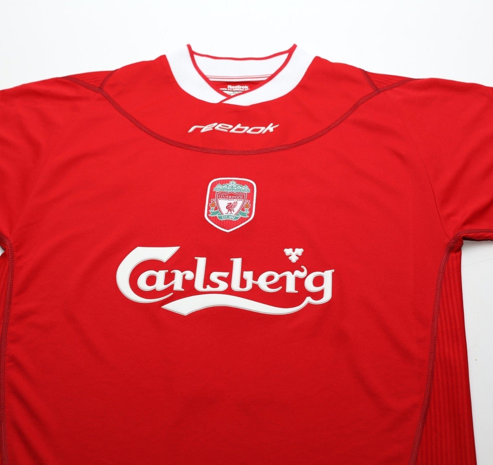 2002/04 GERRARD #17 Liverpool Vintage Reebok Home Football Shirt (S) 34/36