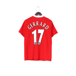 2002/04 GERRARD #17 Liverpool Vintage Reebok Home Football Shirt (S) 34/36