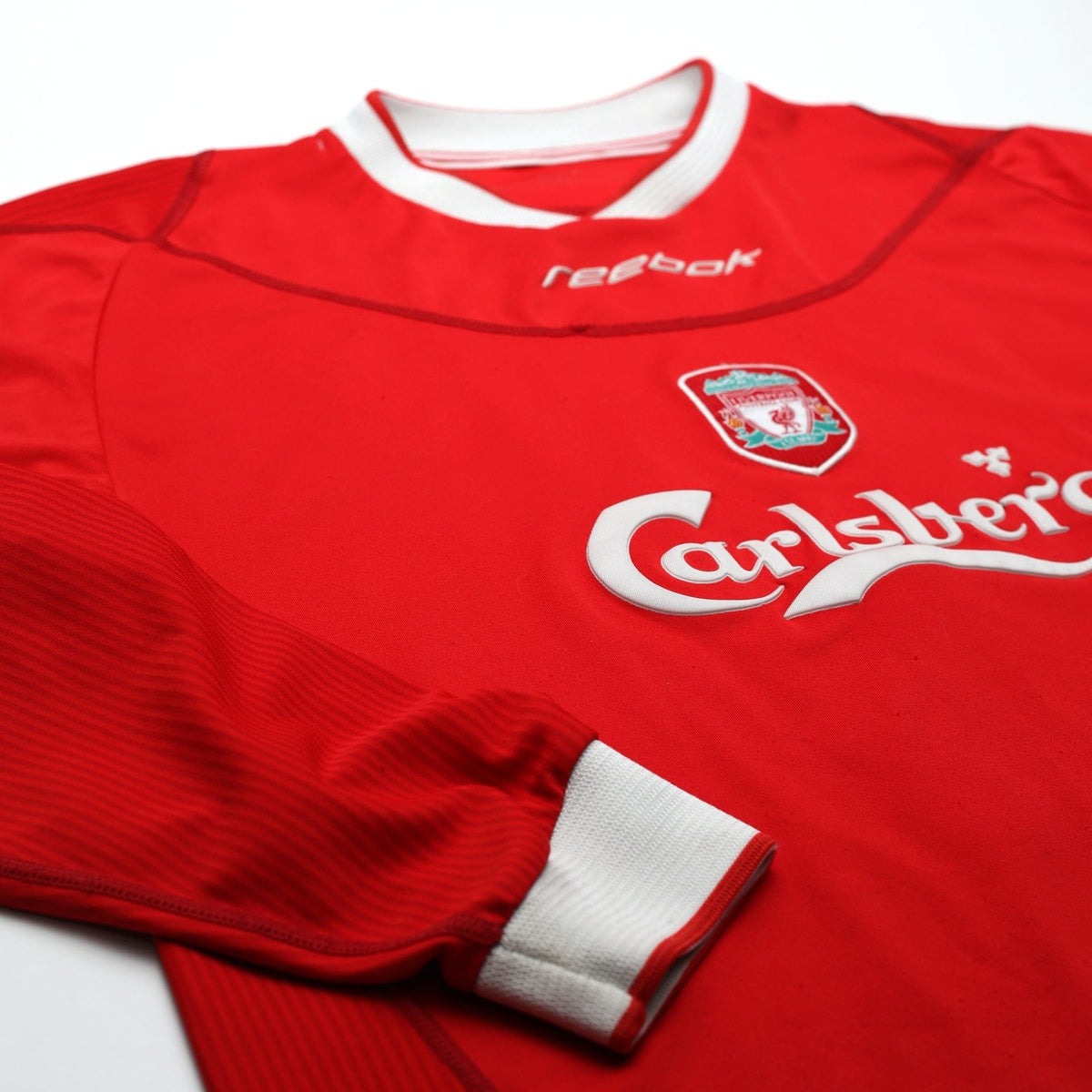 2002/04 Gerrard #17 Liverpool Vintage Reebok Home LS Football Shirt (L)