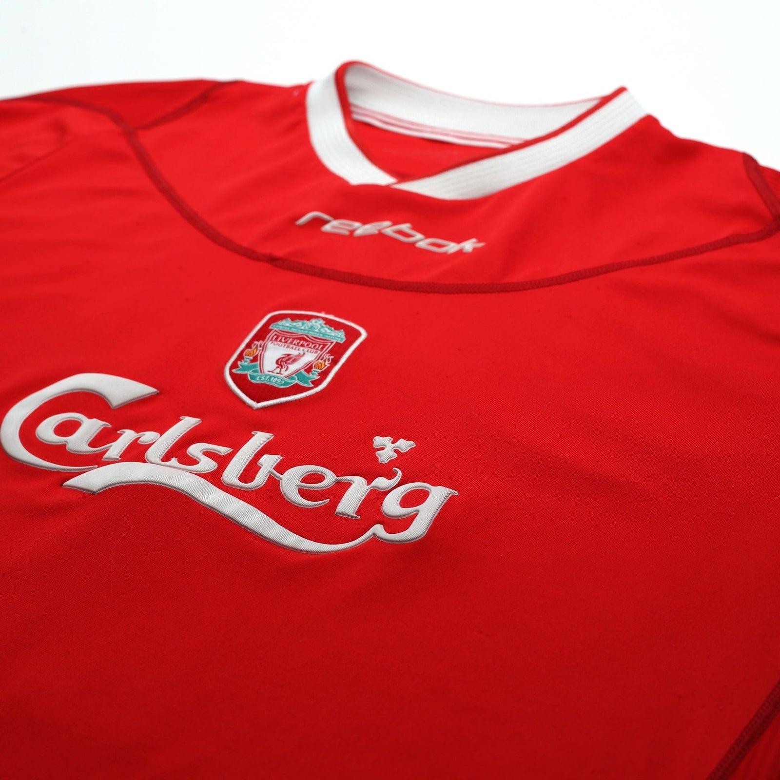 2002/04 Gerrard #17 Liverpool Vintage Reebok Home LS Football Shirt (L)