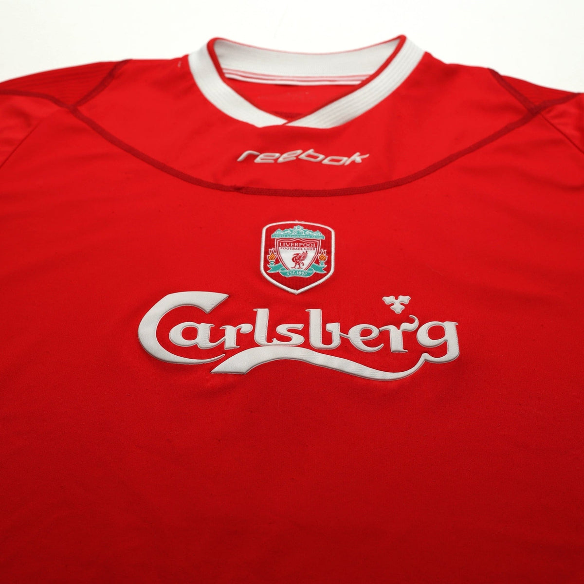 2002/04 Gerrard #17 Liverpool Vintage Reebok Home LS Football Shirt (L)