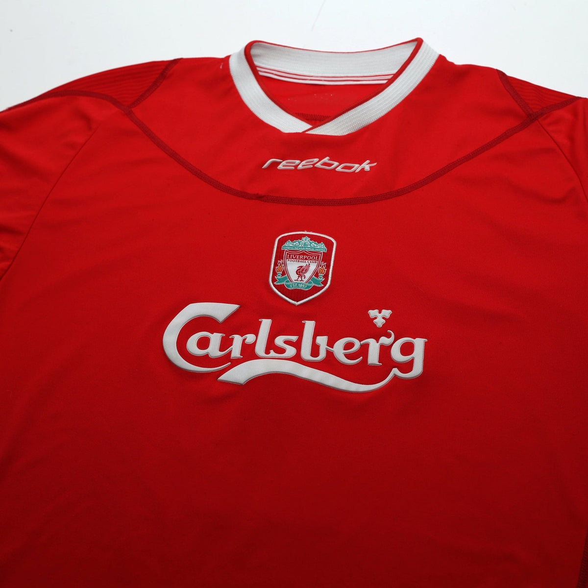 2002/04 Gerrard #17 Liverpool Vintage Reebok Home LS Football Shirt (L)