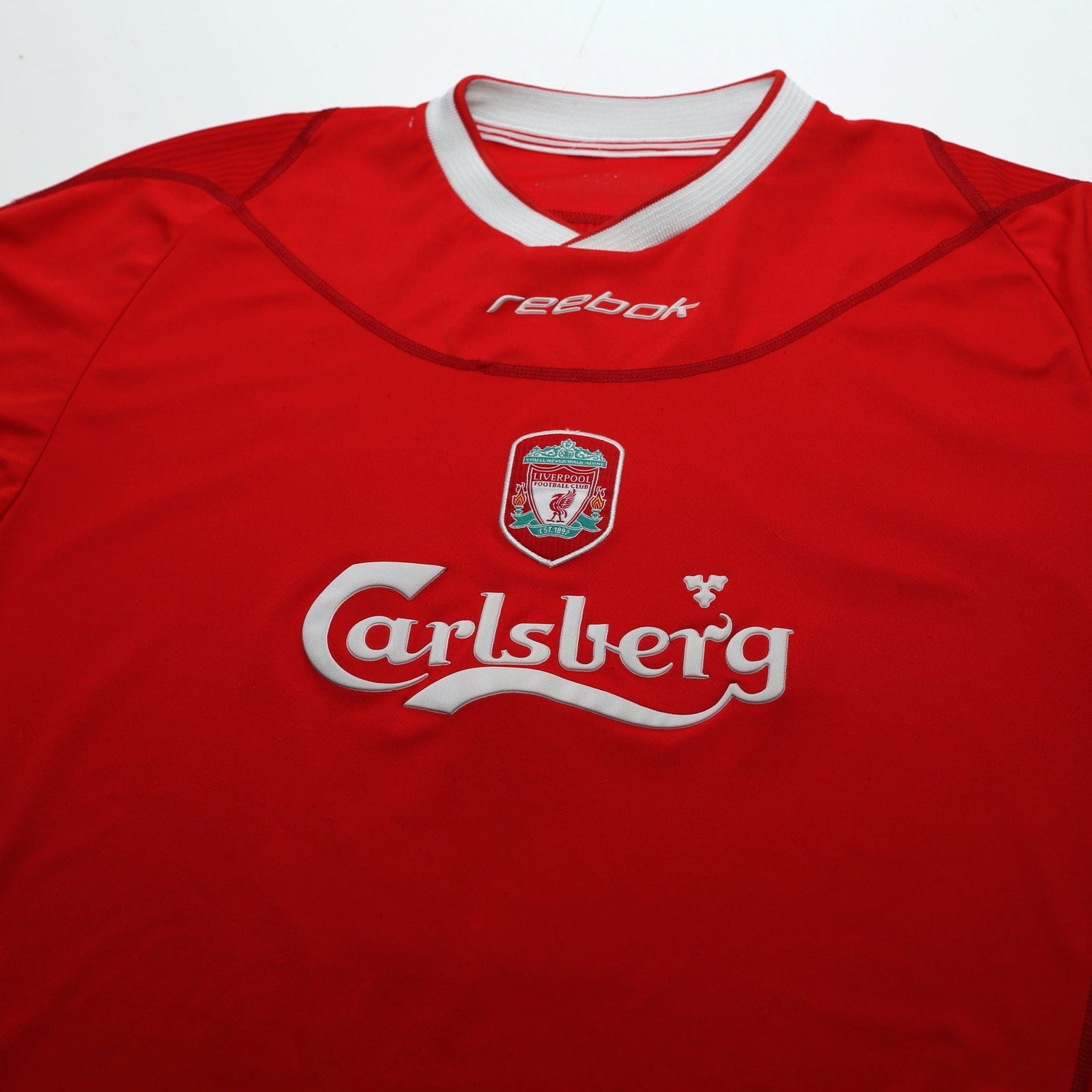 2002/04 Gerrard #17 Liverpool Vintage Reebok Home LS Football Shirt (L)